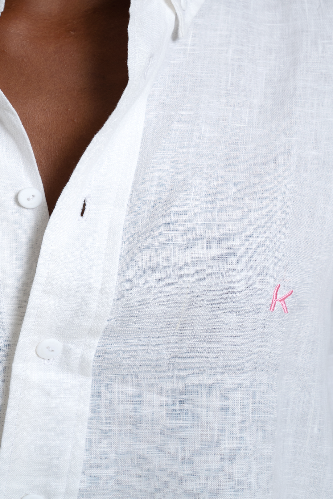 Relaxed fit linen shirt PINK K